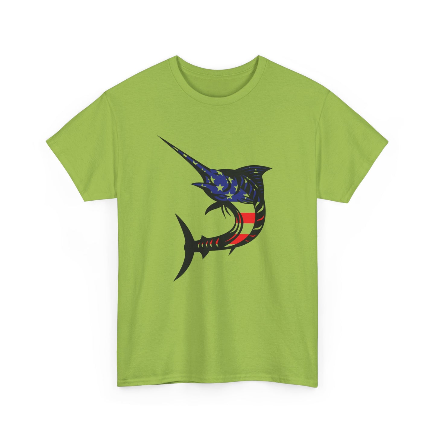 USA sword fish unisex heavy cotton t-shirt