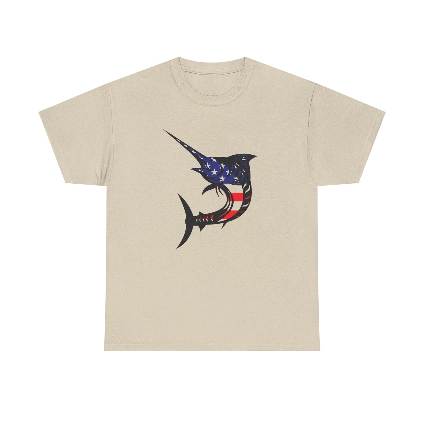 USA sword fish unisex heavy cotton t-shirt