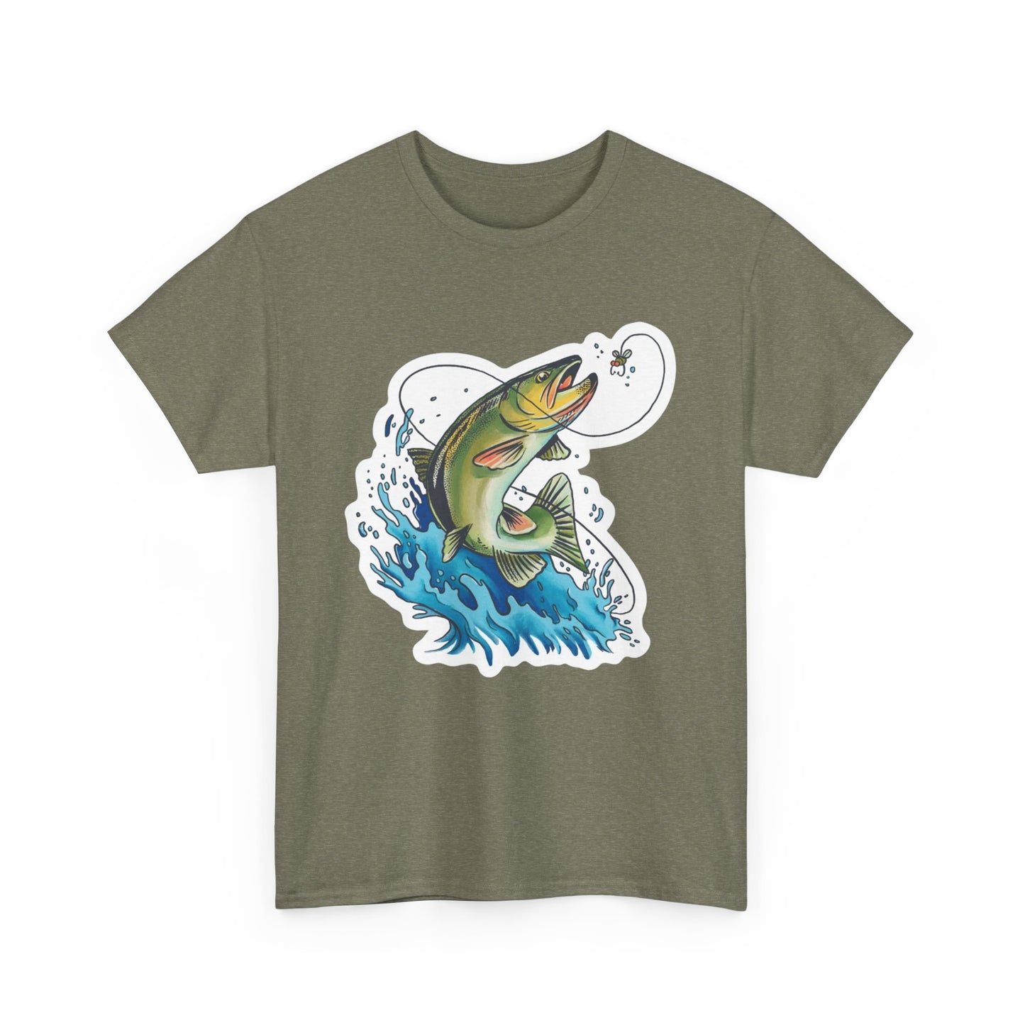 Fishing unisex heavy cotton t-shirt