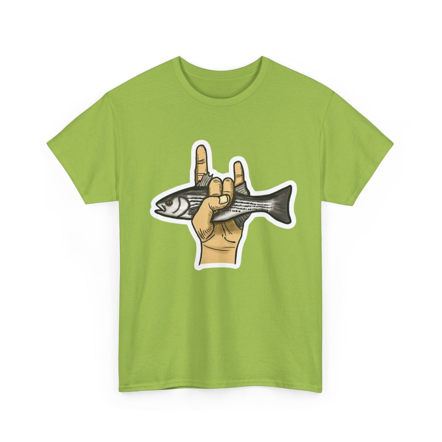 Rock on fish unisex heavy cotton t-shirt