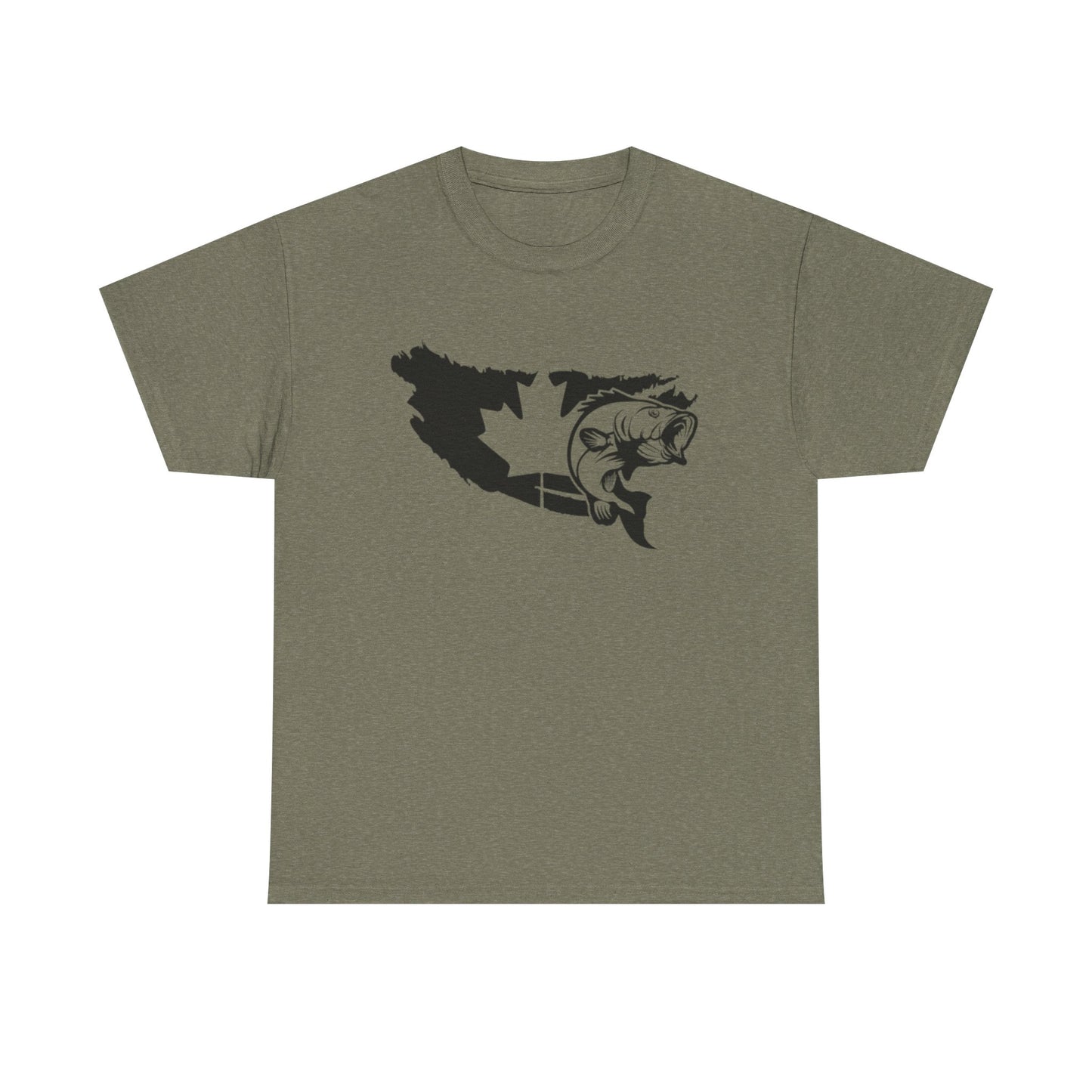 Canada map fishing unisex heavy cotton t-shirt
