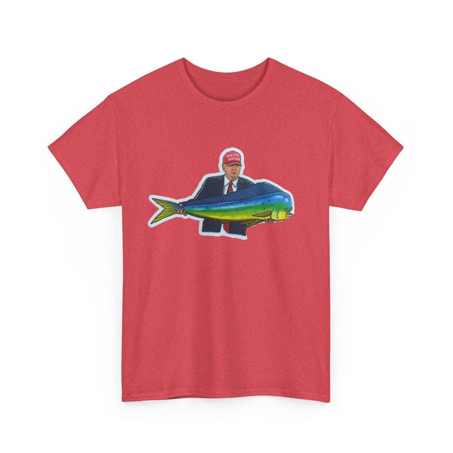 Donald trump fishing unisex heavy cotton t-shirt