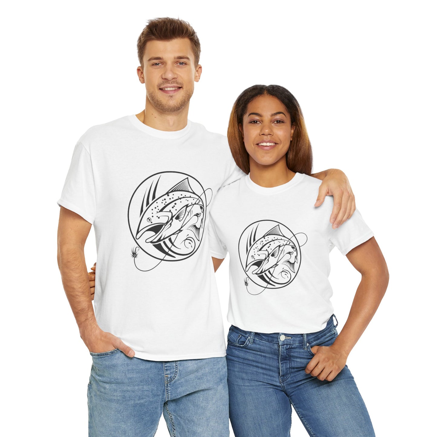 Fishing unisex heavy cotton t-shirt