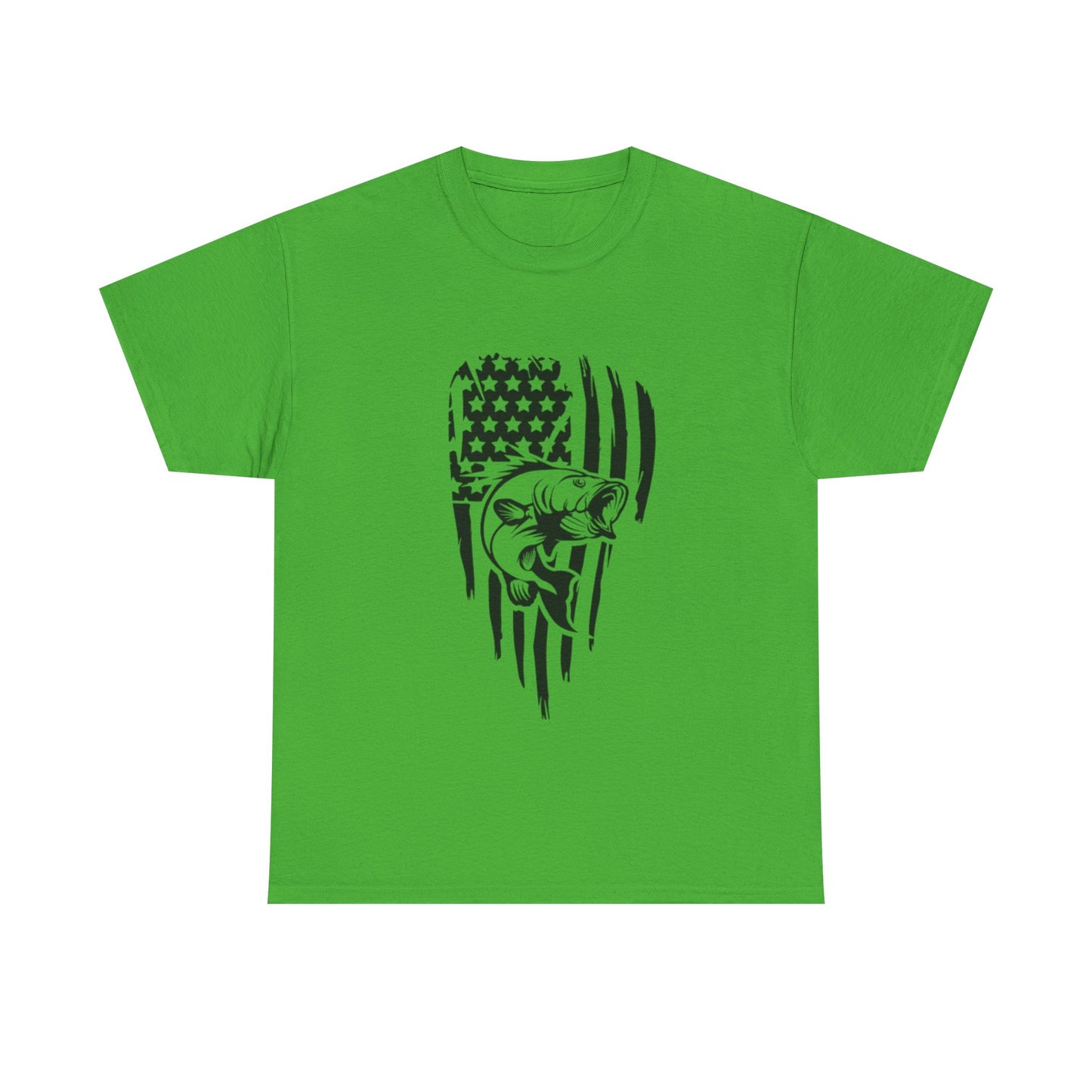 USA flag fishing unisex heavy cotton t-shirt