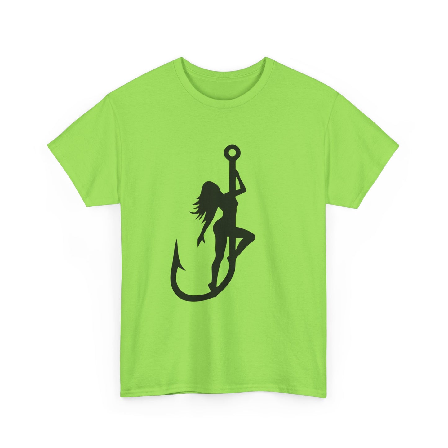 Fishing hook unisex heavy cotton t-shirt