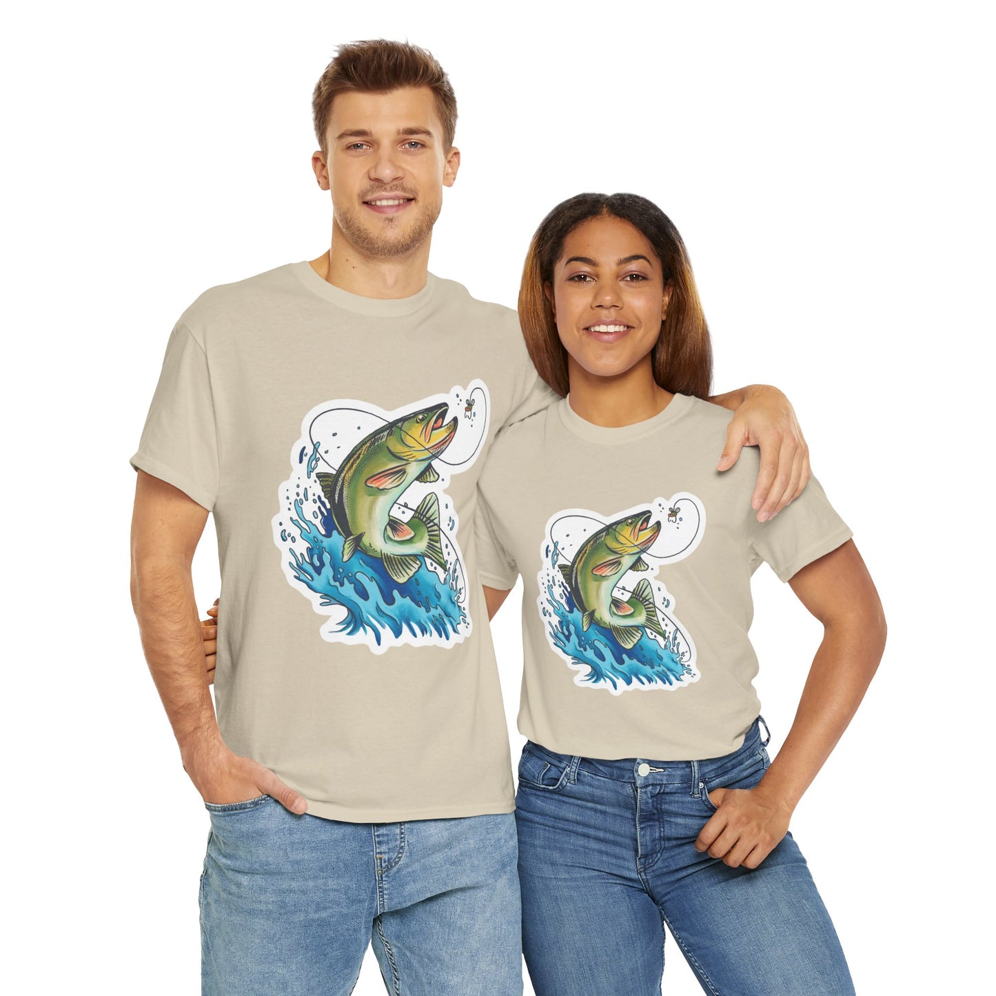 Fishing unisex heavy cotton t-shirt