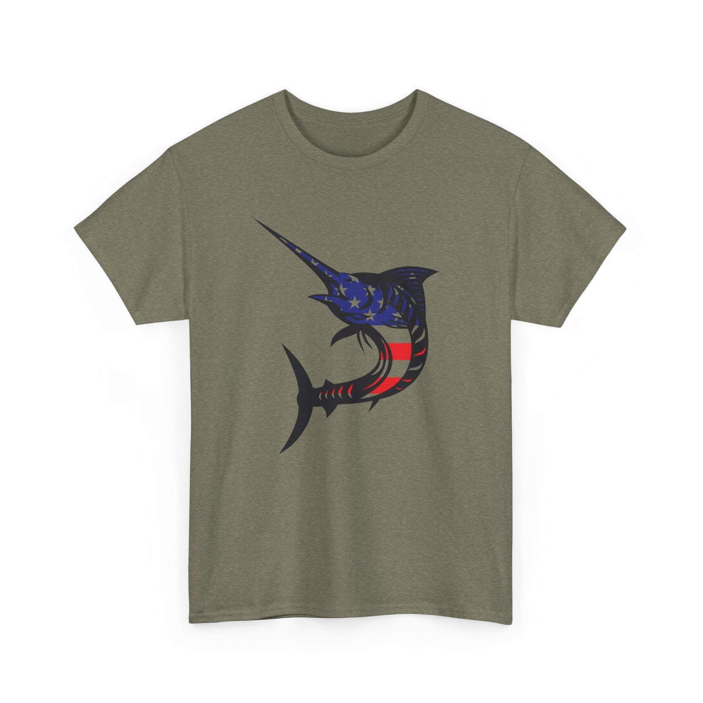 USA sword fish unisex heavy cotton t-shirt