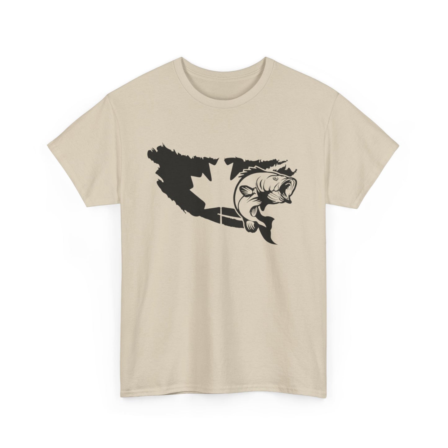 Canada map fishing unisex heavy cotton t-shirt