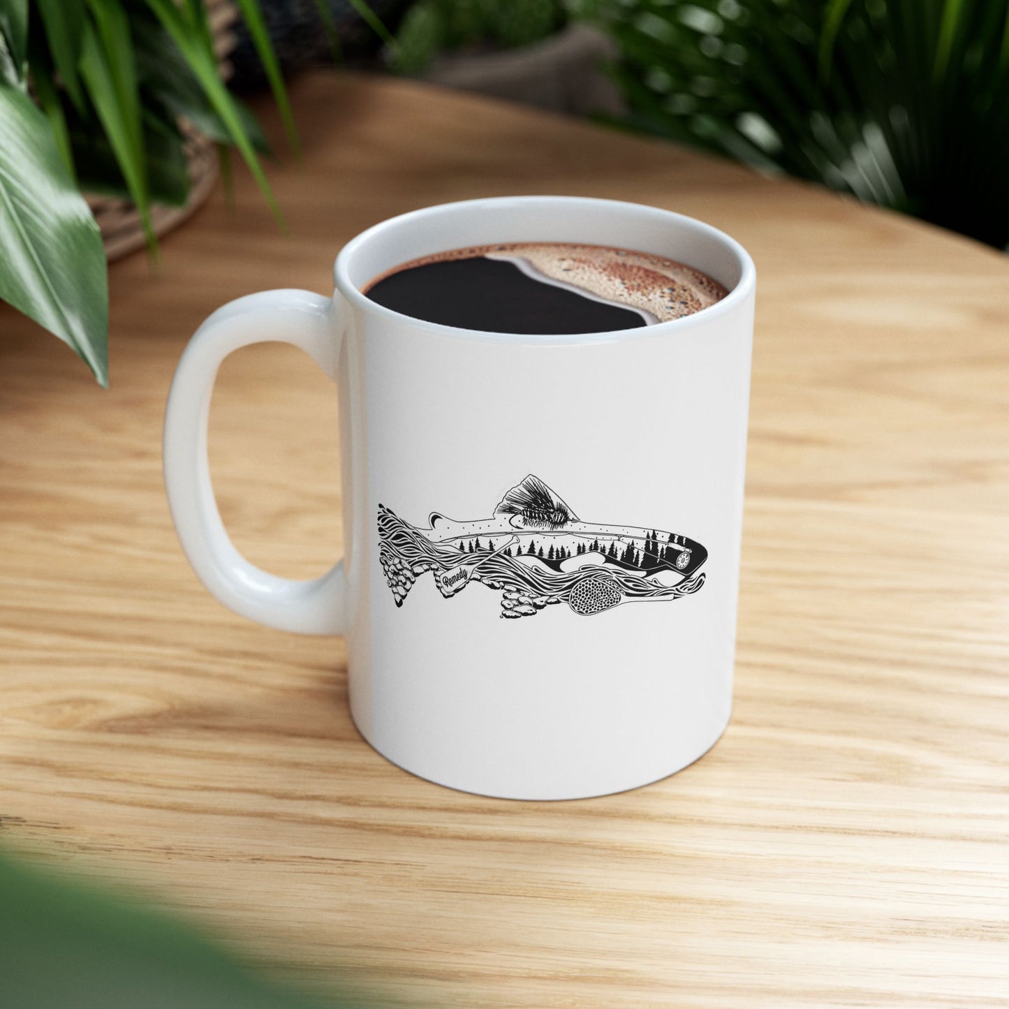 Trout fish design mug