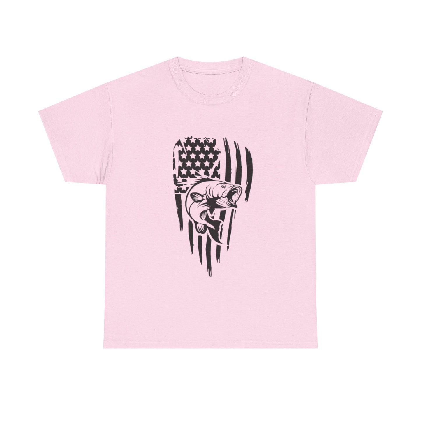 USA flag fishing unisex heavy cotton t-shirt