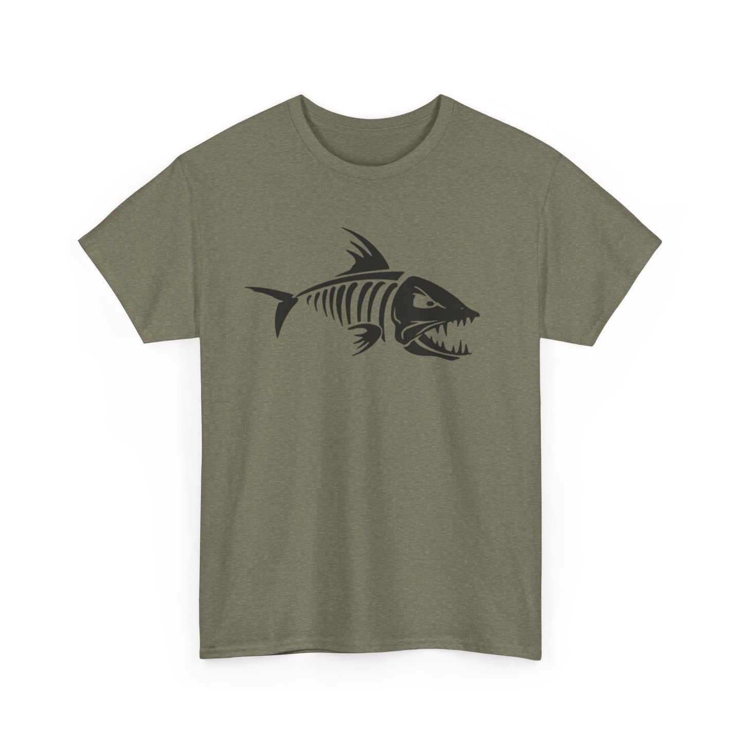 Fish bones unisex heavy cotton t-shirt