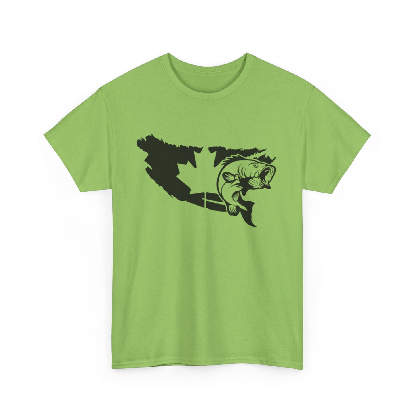 Canada map fishing unisex heavy cotton t-shirt