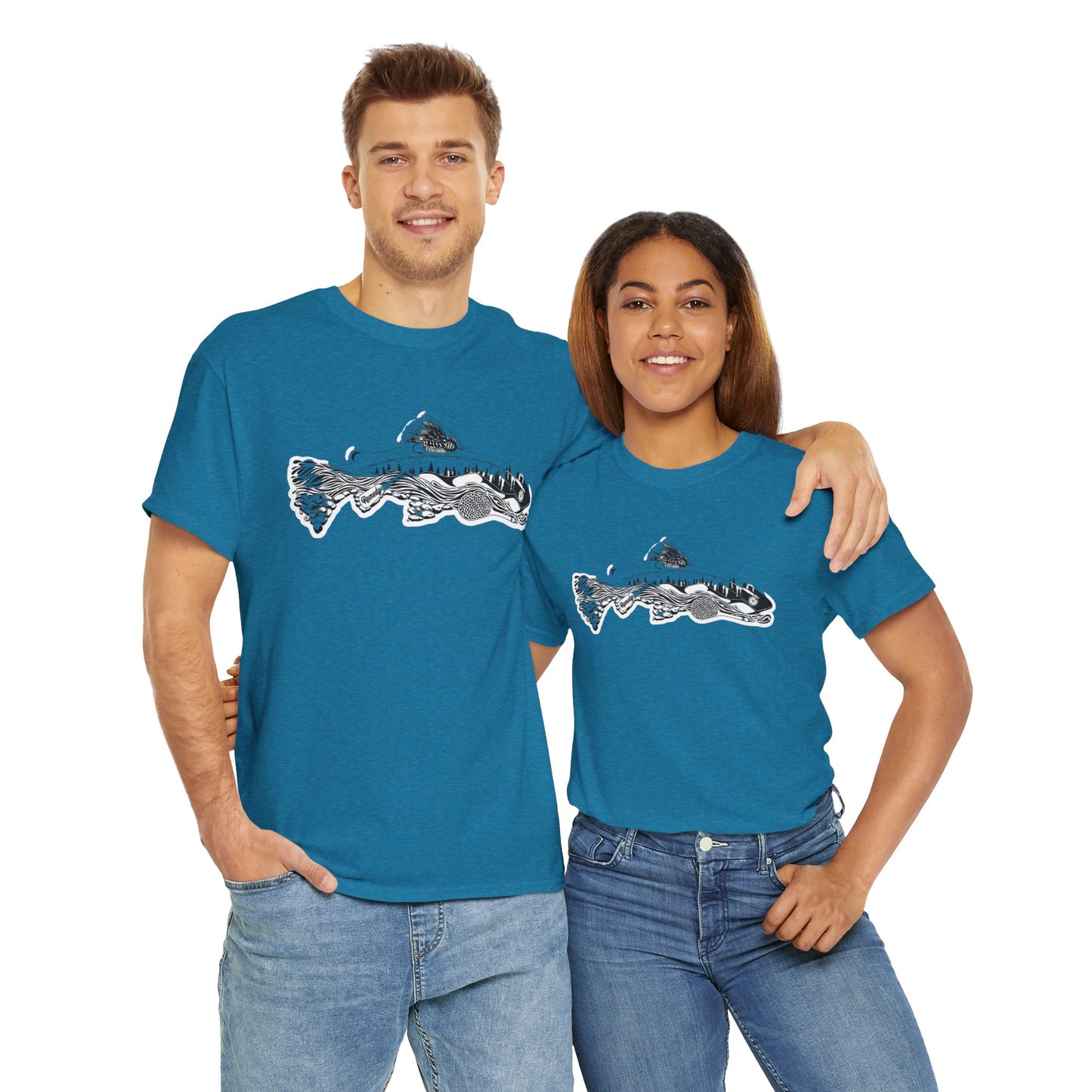 Unique nature fish unisex heavy cotton t-shirt