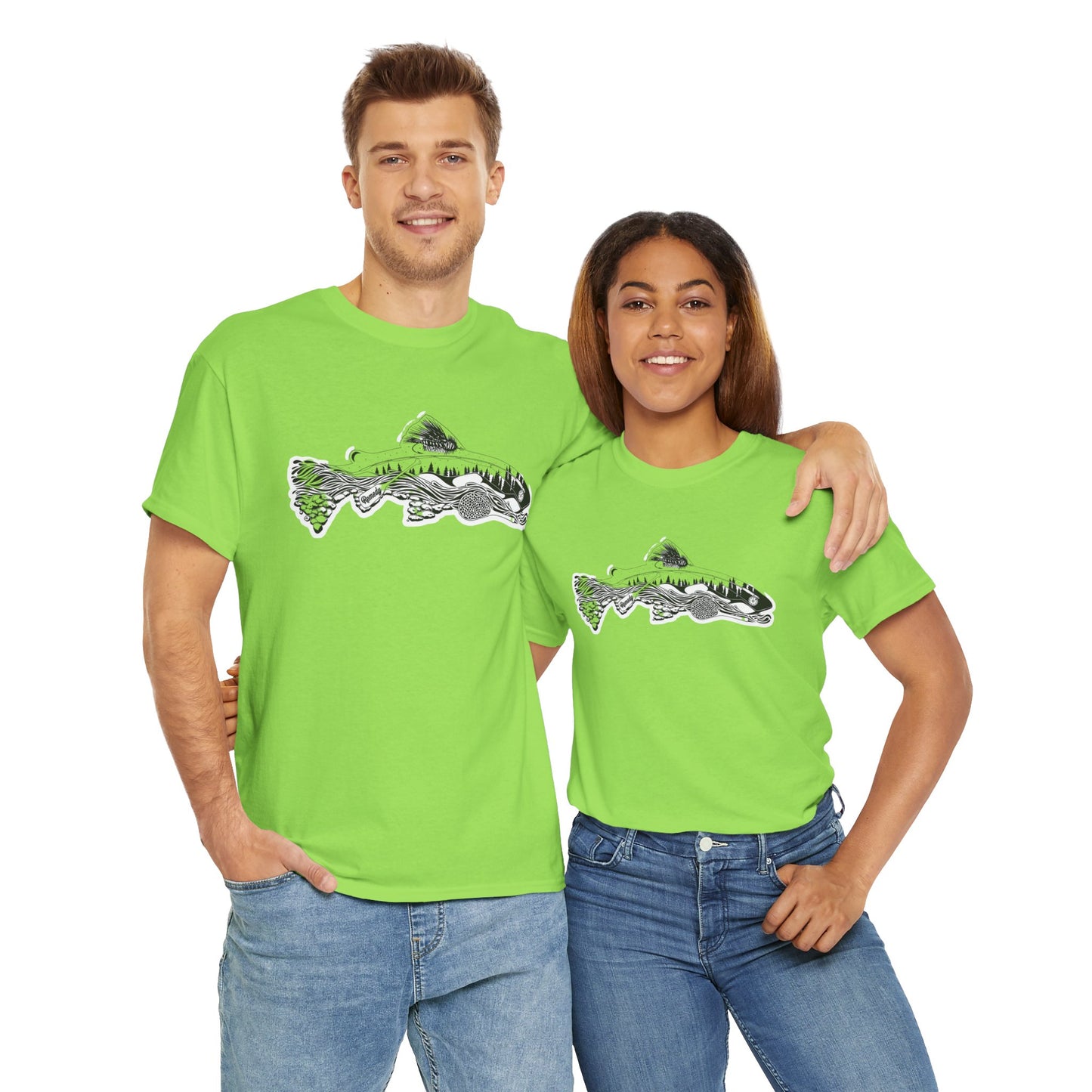 Unique nature fish unisex heavy cotton t-shirt