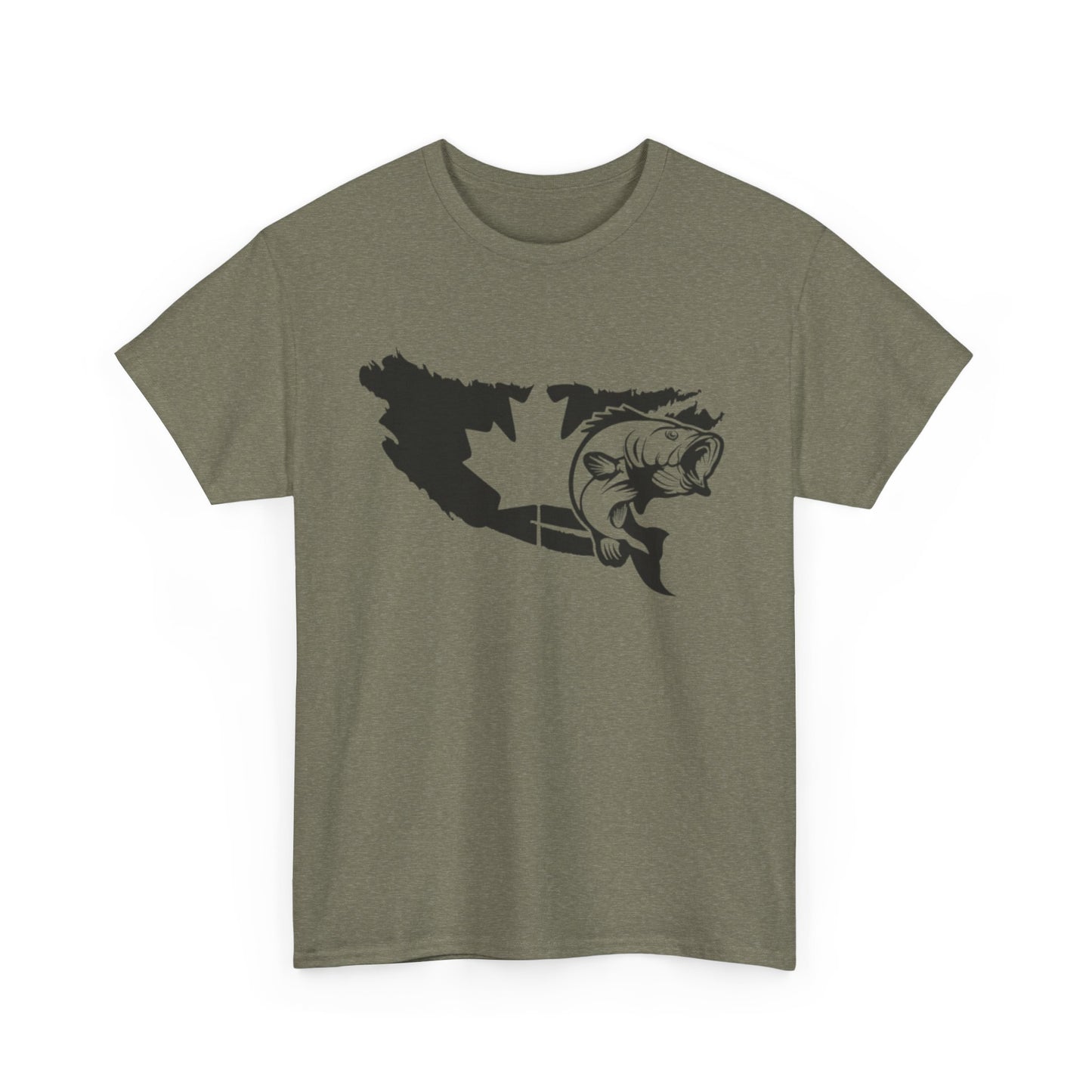 Canada map fishing unisex heavy cotton t-shirt