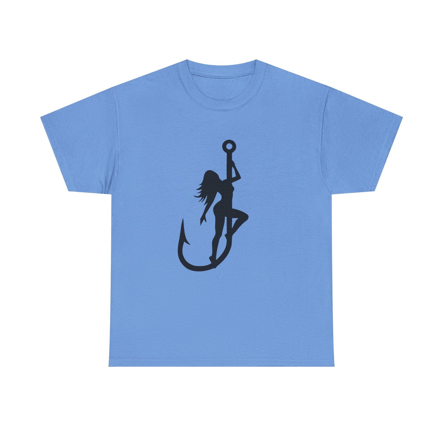 Fishing hook unisex heavy cotton t-shirt