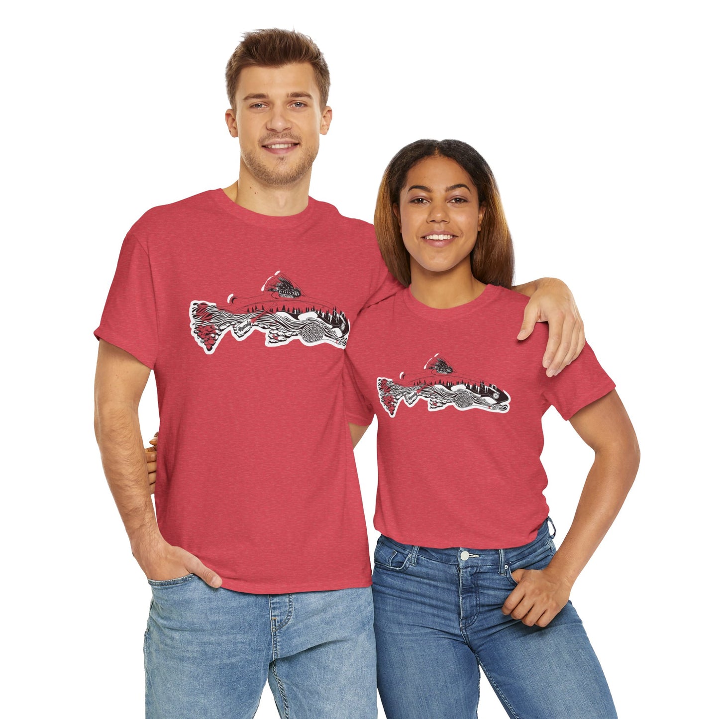 Unique nature fish unisex heavy cotton t-shirt