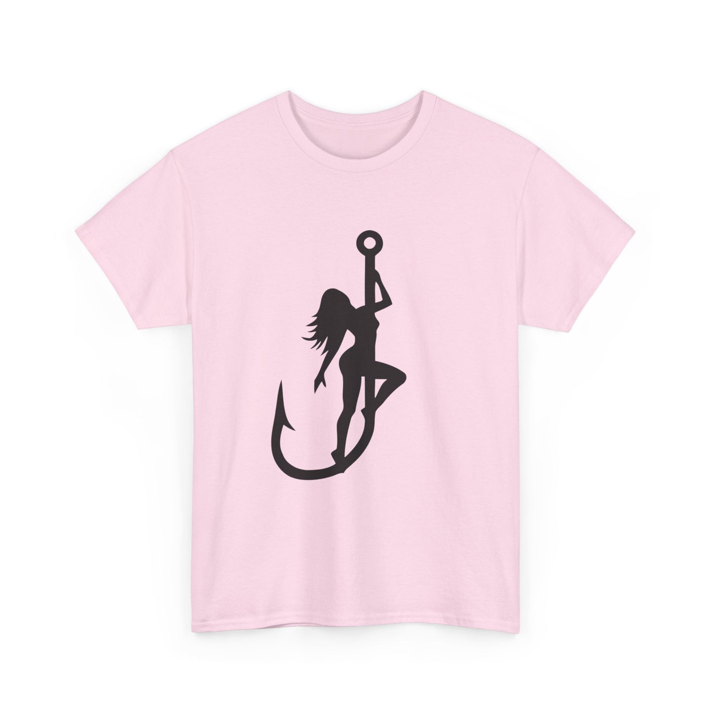 Fishing hook unisex heavy cotton t-shirt