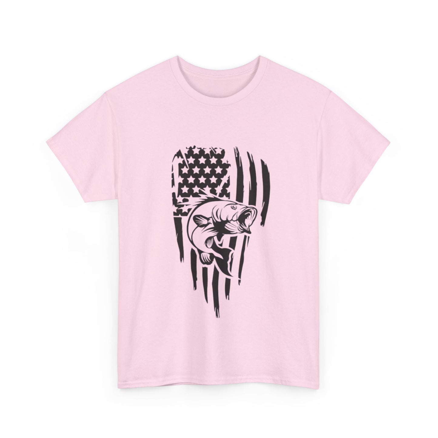 USA flag fishing unisex heavy cotton t-shirt