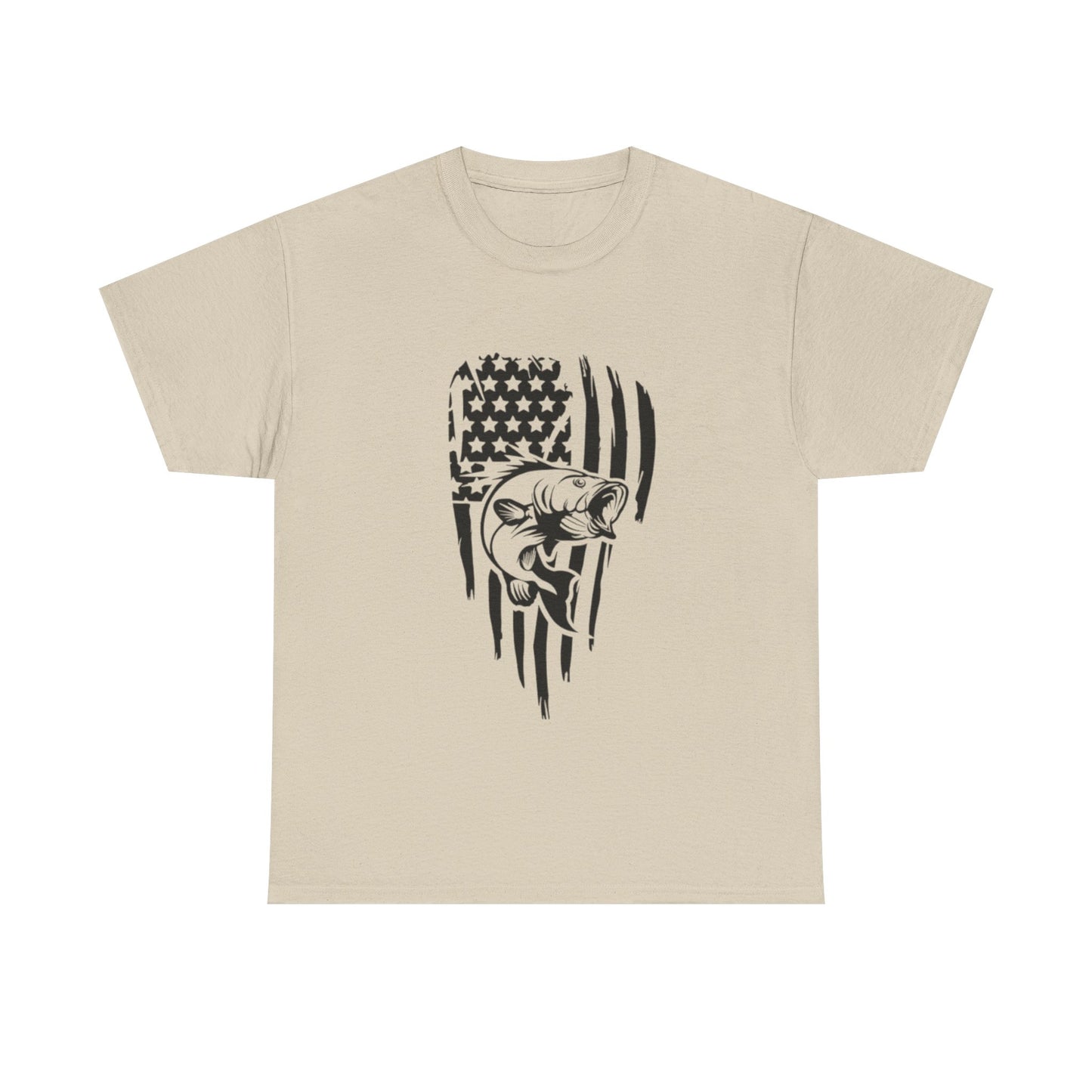 USA flag fishing unisex heavy cotton t-shirt
