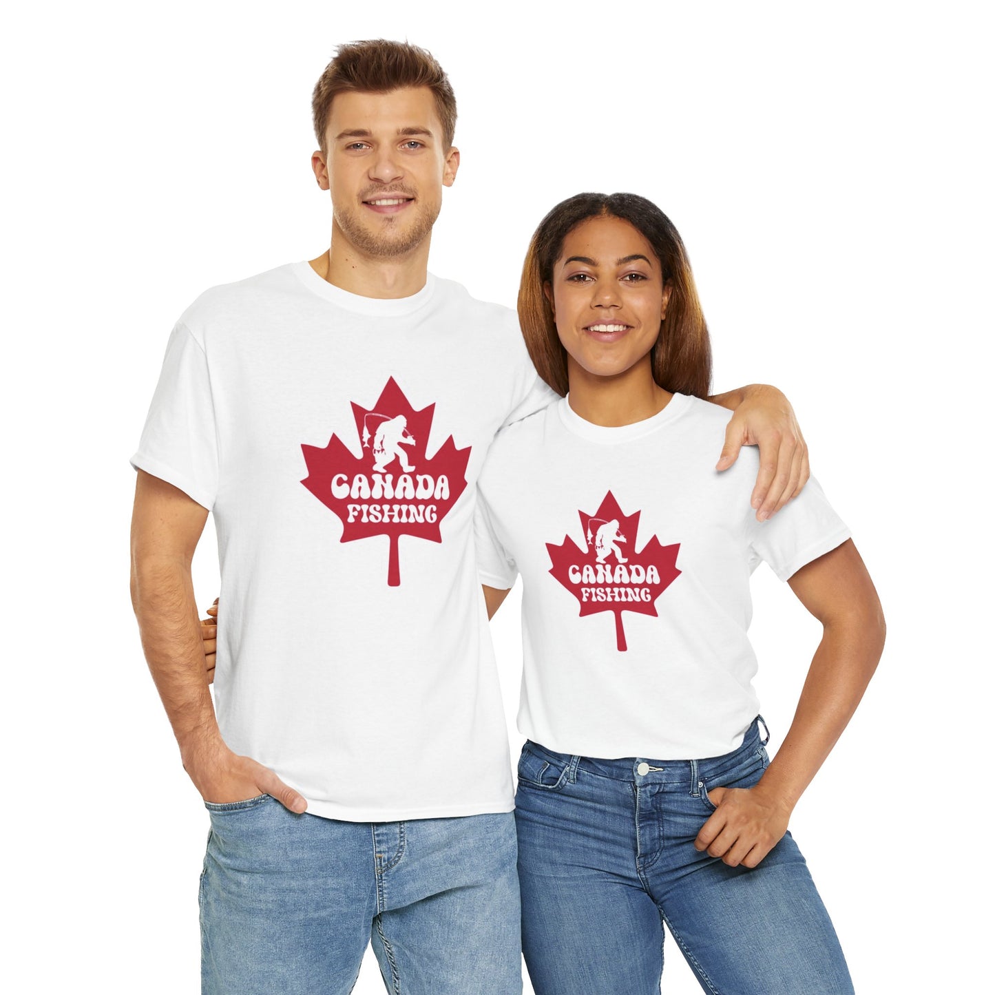 Canada fishing unisex heavy cotton t-shirt