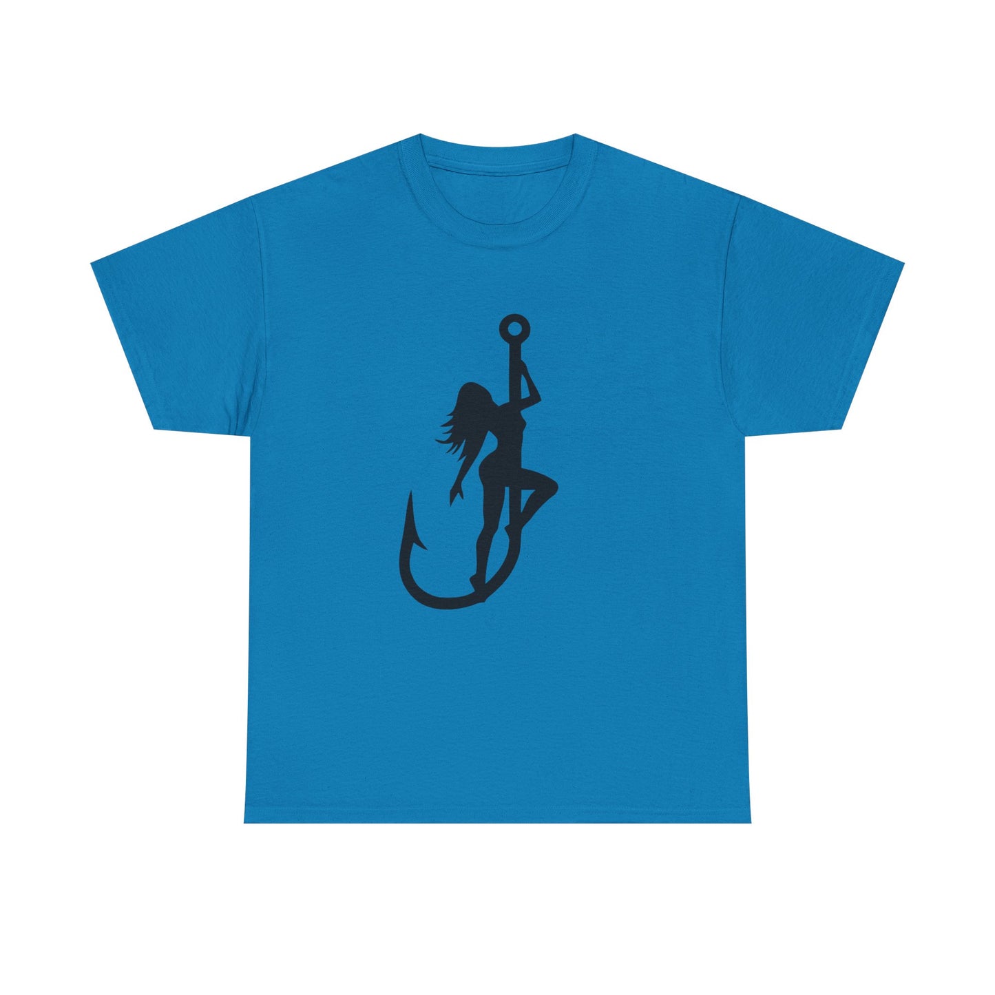 Fishing hook unisex heavy cotton t-shirt
