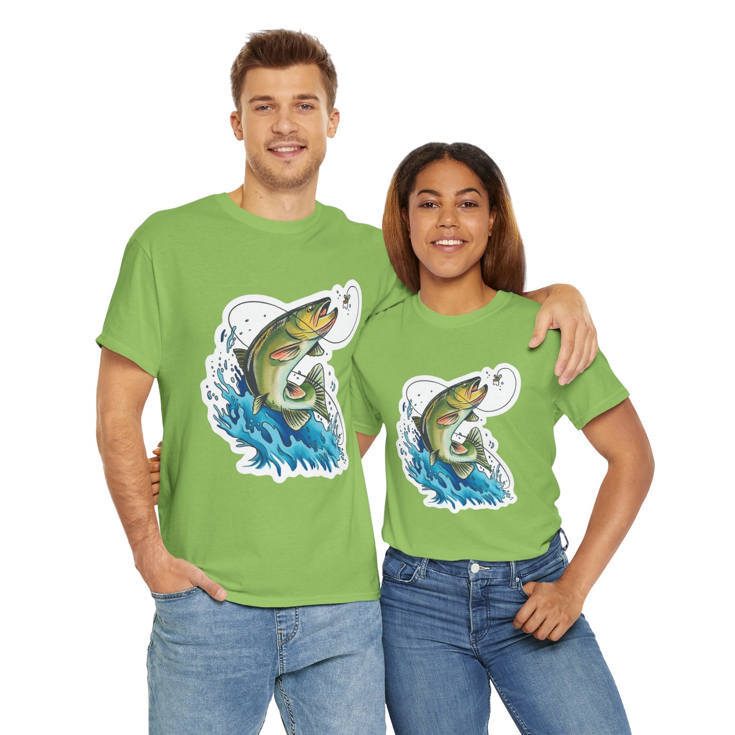 Fishing unisex heavy cotton t-shirt