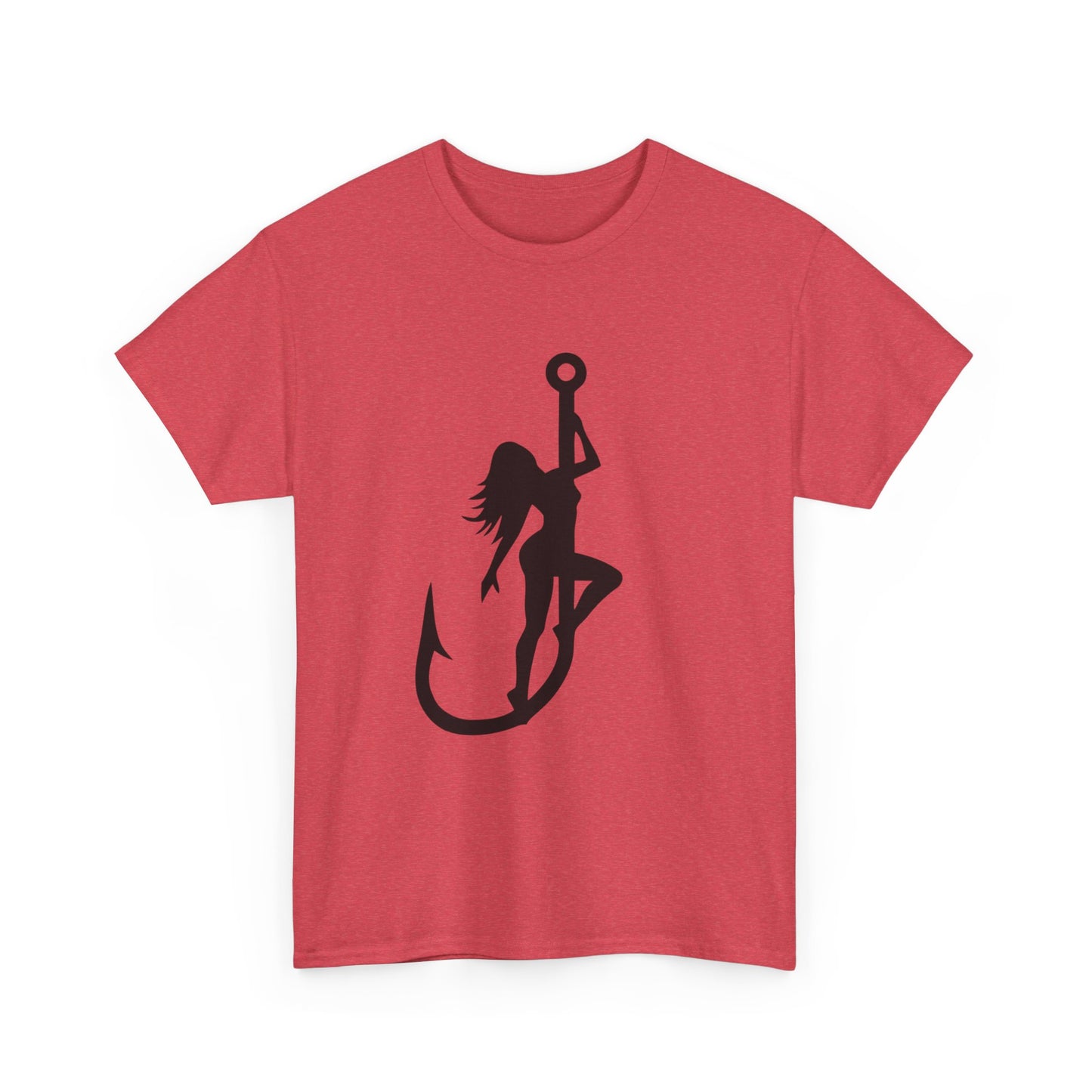 Fishing hook unisex heavy cotton t-shirt