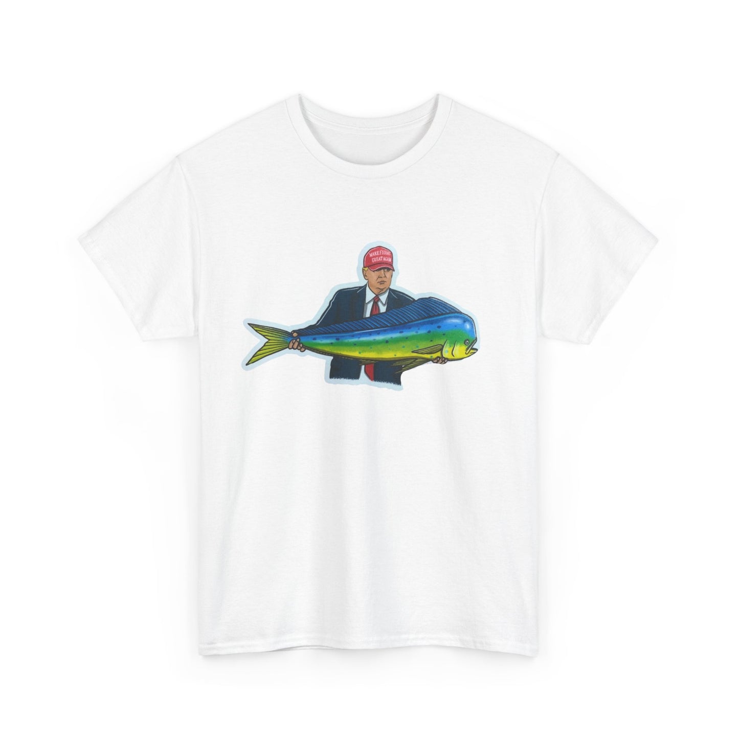 Donald trump fishing unisex heavy cotton t-shirt