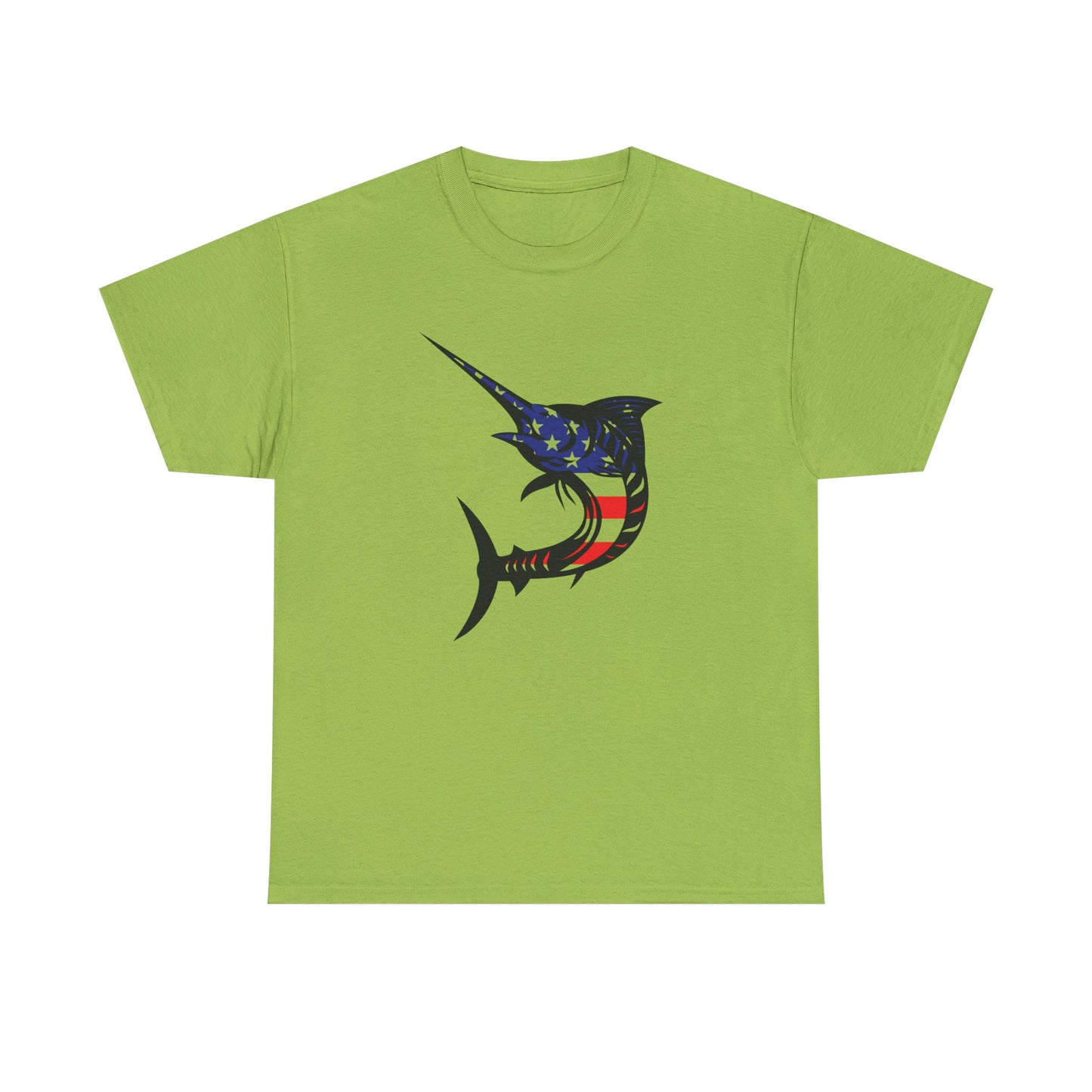 USA sword fish unisex heavy cotton t-shirt