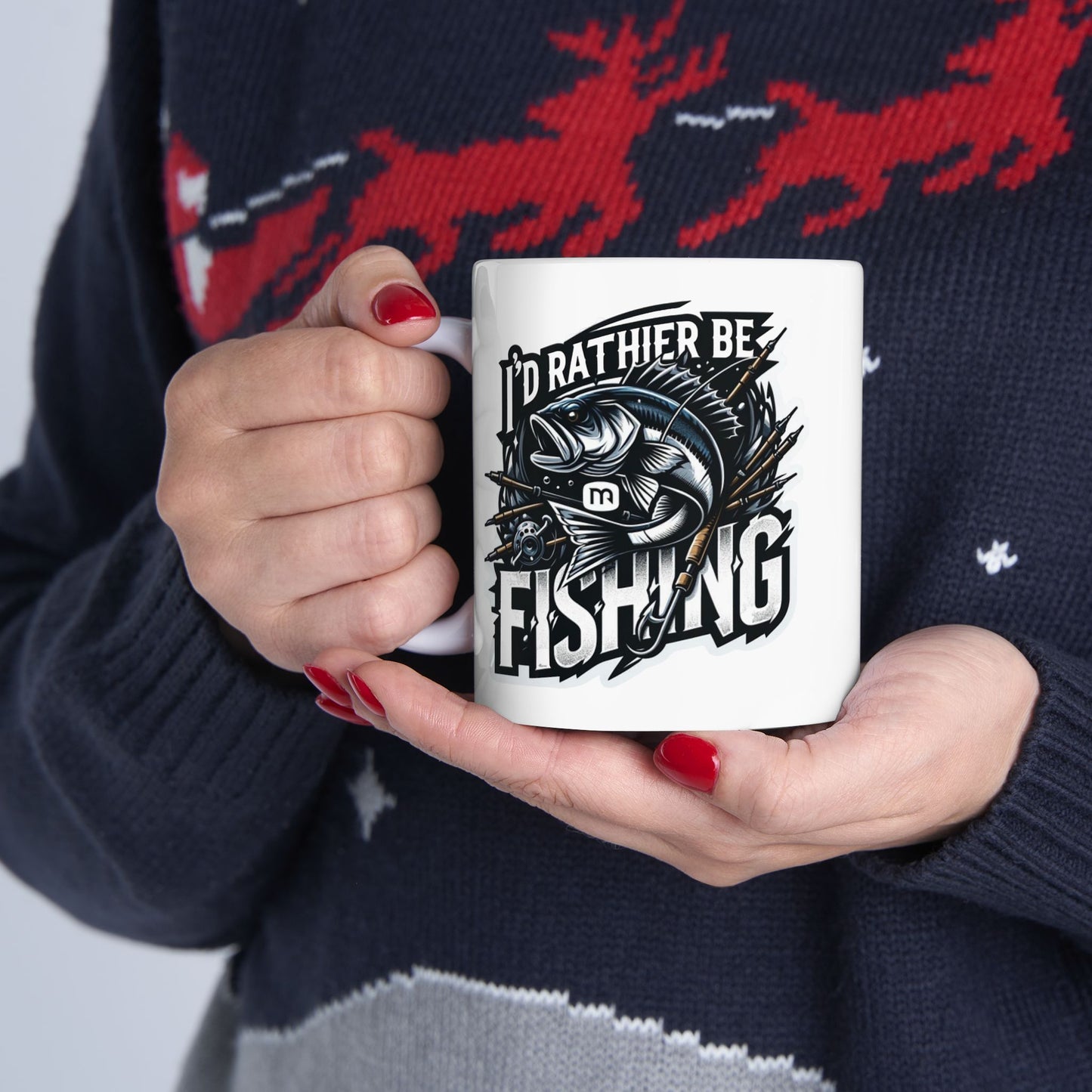 I’d rather be fishing mug