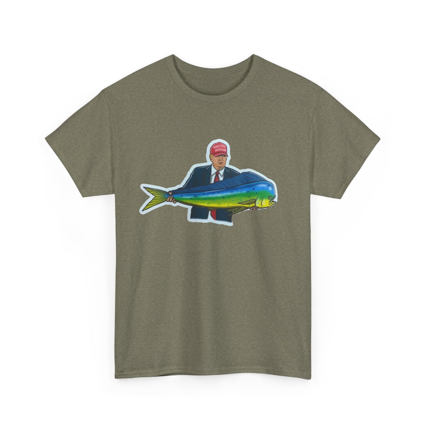 Donald trump fishing unisex heavy cotton t-shirt