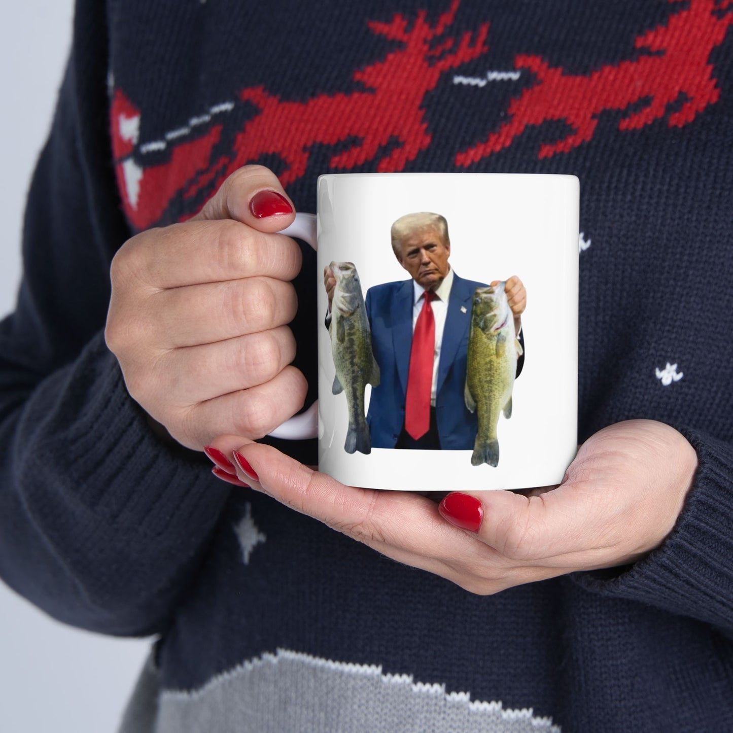 Donald trump fishing mug