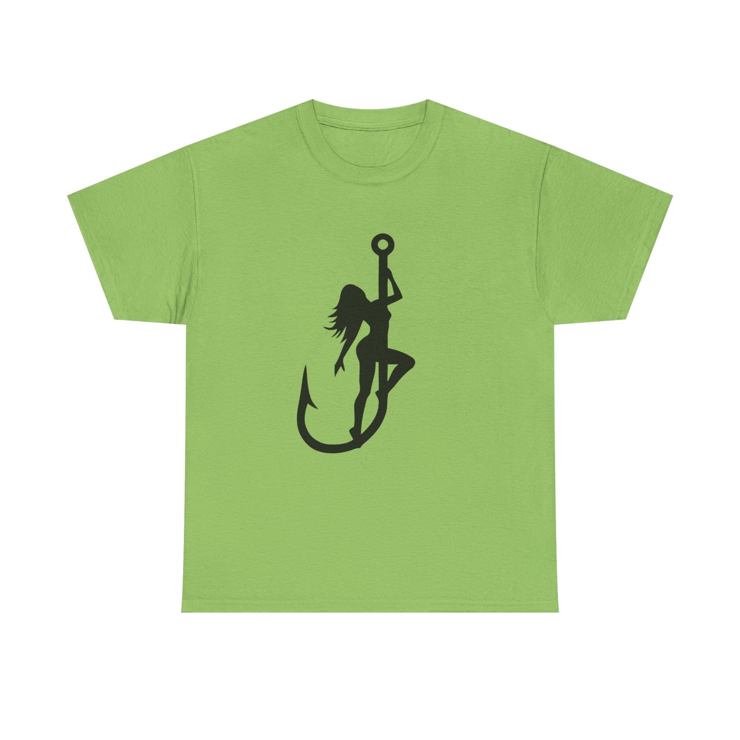Fishing hook unisex heavy cotton t-shirt