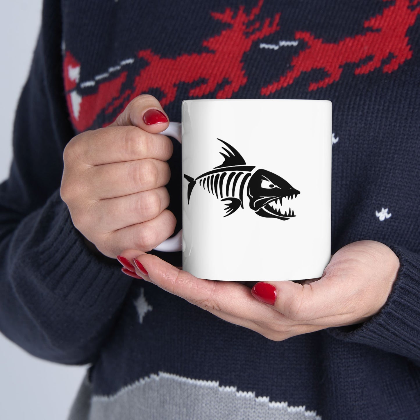 Fish bones mug