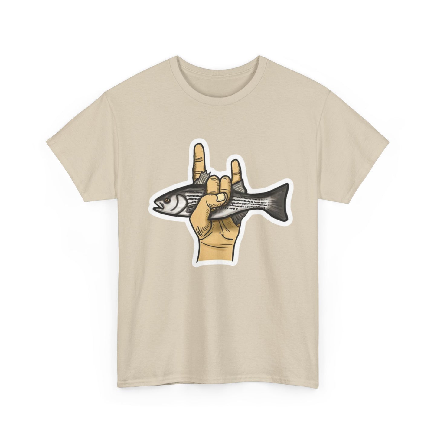 Rock on fish unisex heavy cotton t-shirt