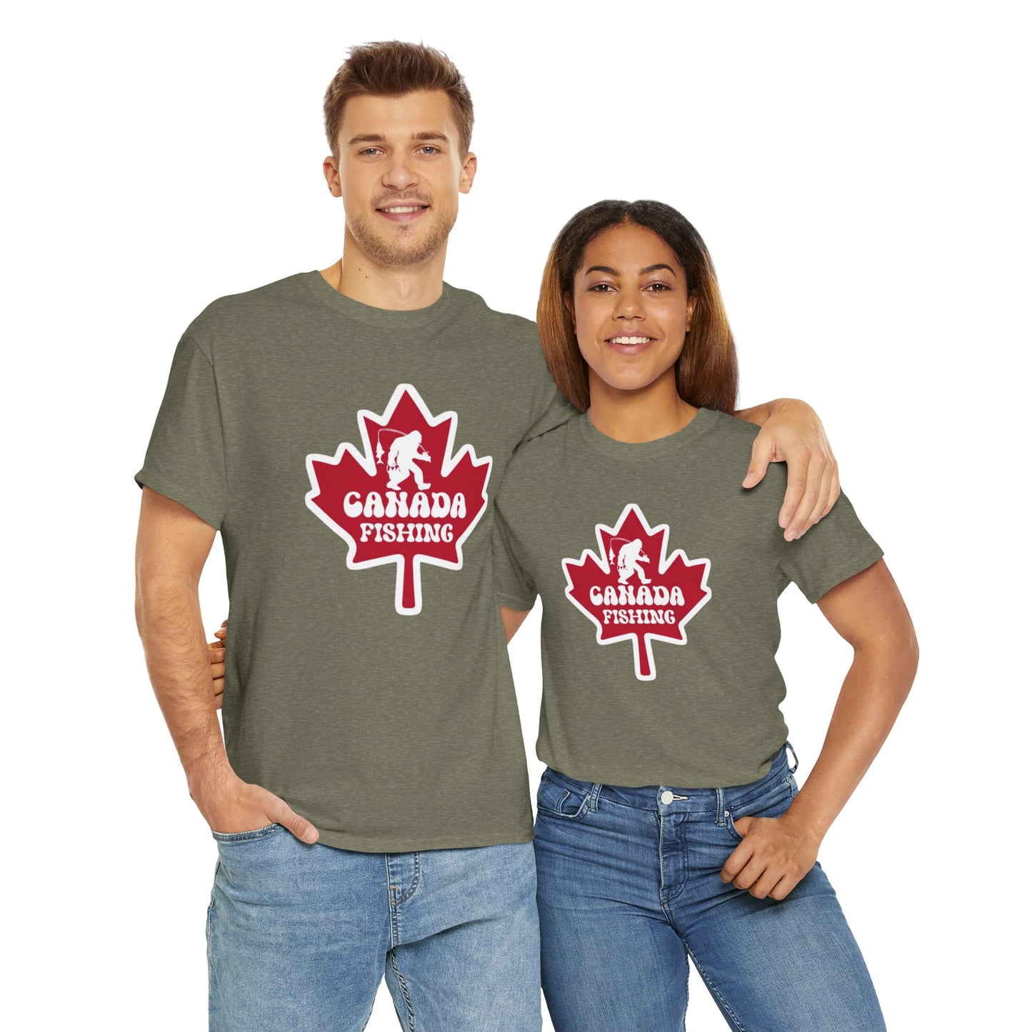 Canada fishing unisex heavy cotton t-shirt