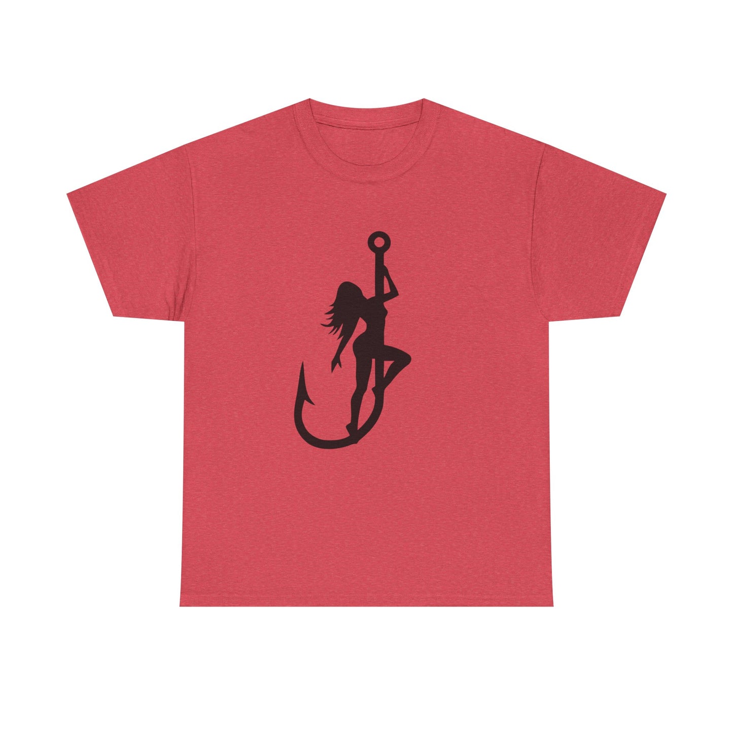Fishing hook unisex heavy cotton t-shirt