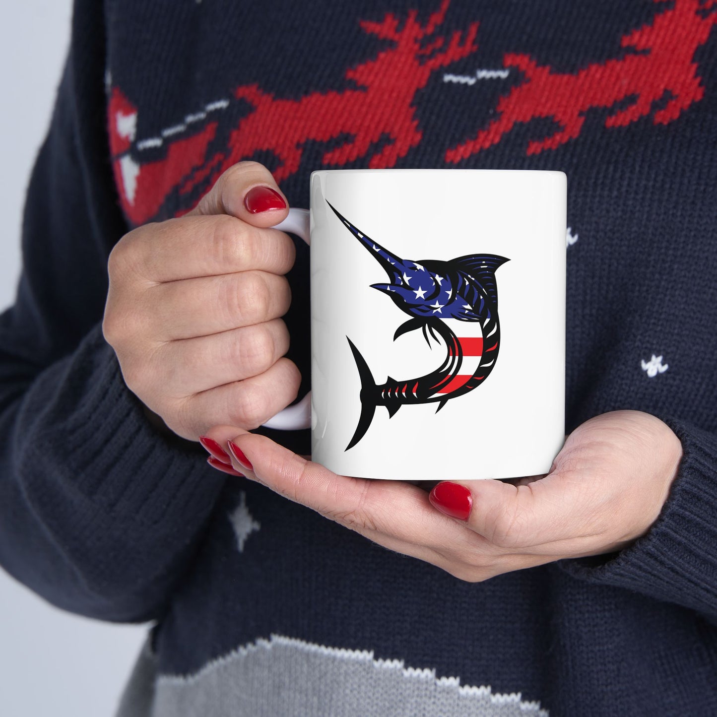 USA swordfish mug