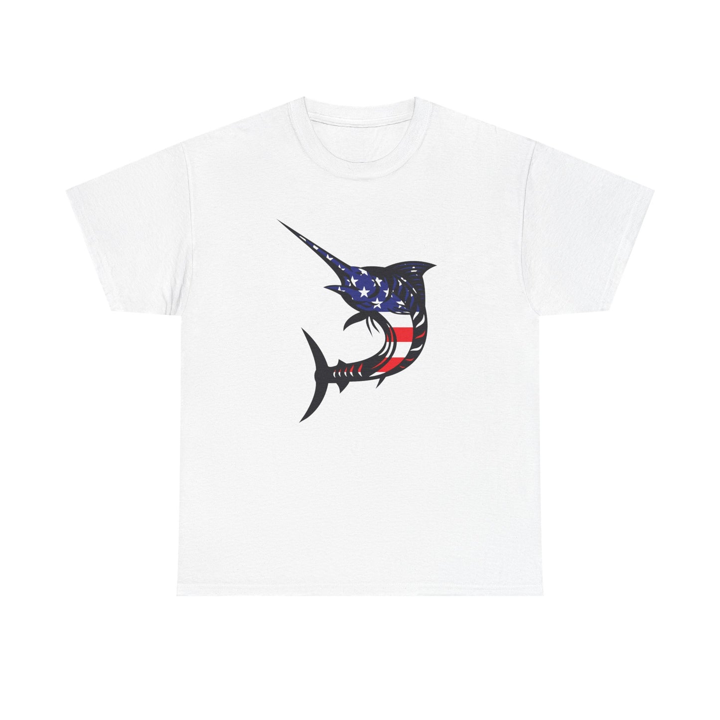 USA sword fish unisex heavy cotton t-shirt
