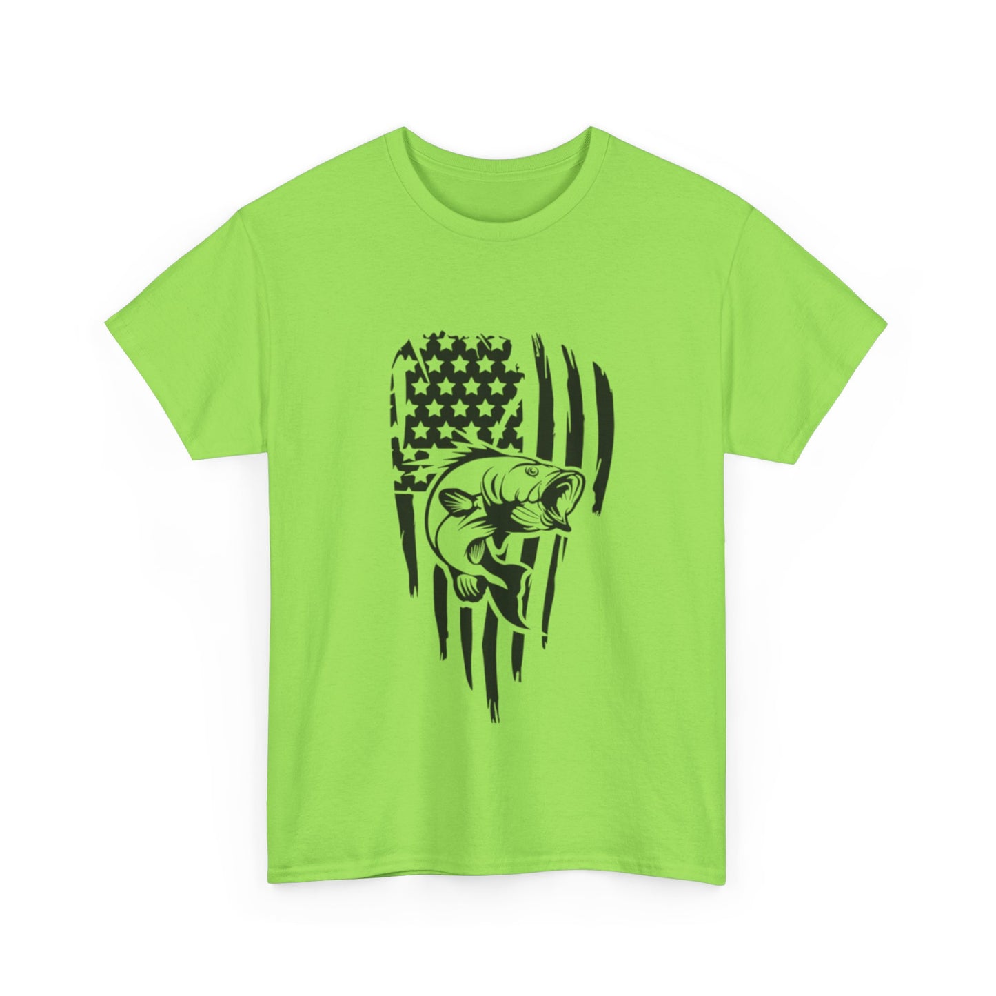 USA flag fishing unisex heavy cotton t-shirt