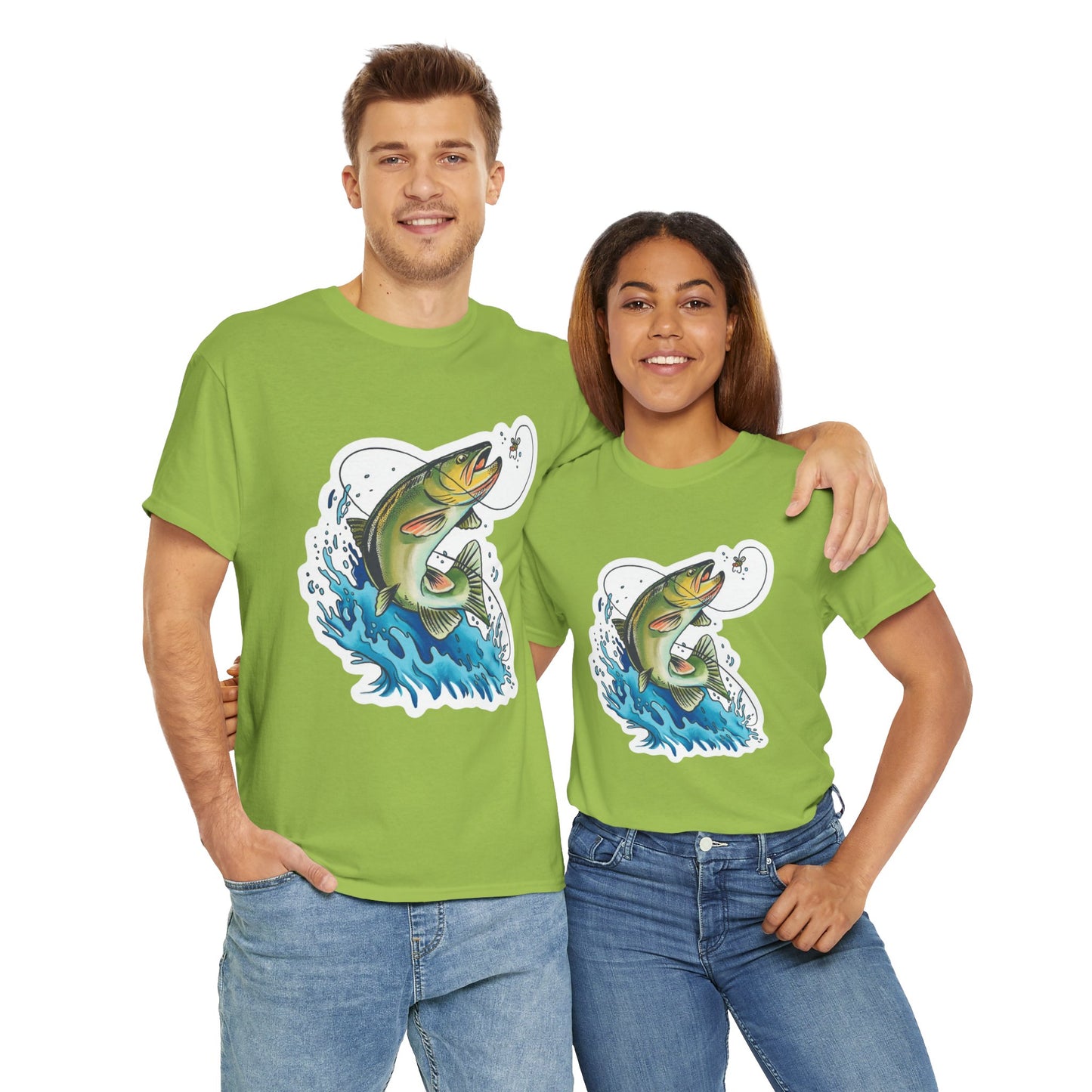 Fishing unisex heavy cotton t-shirt