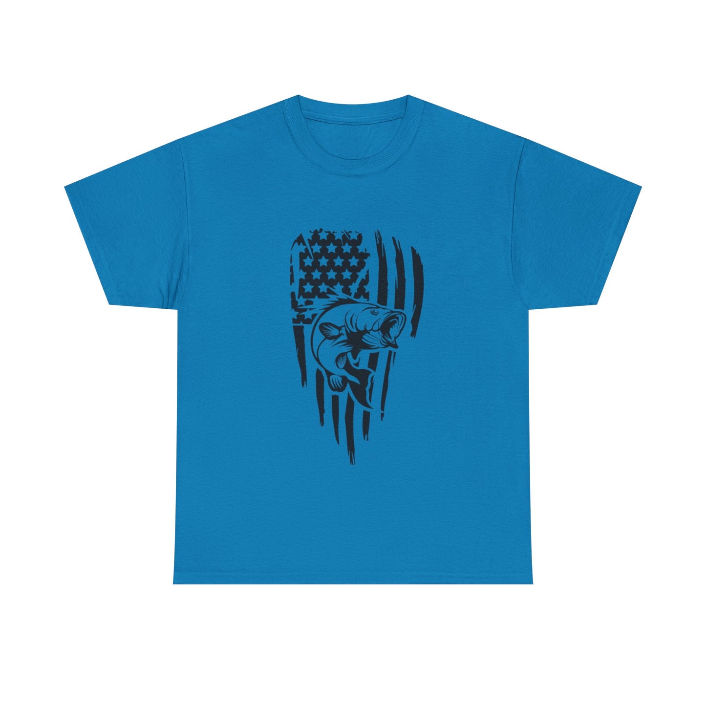 USA flag fishing unisex heavy cotton t-shirt