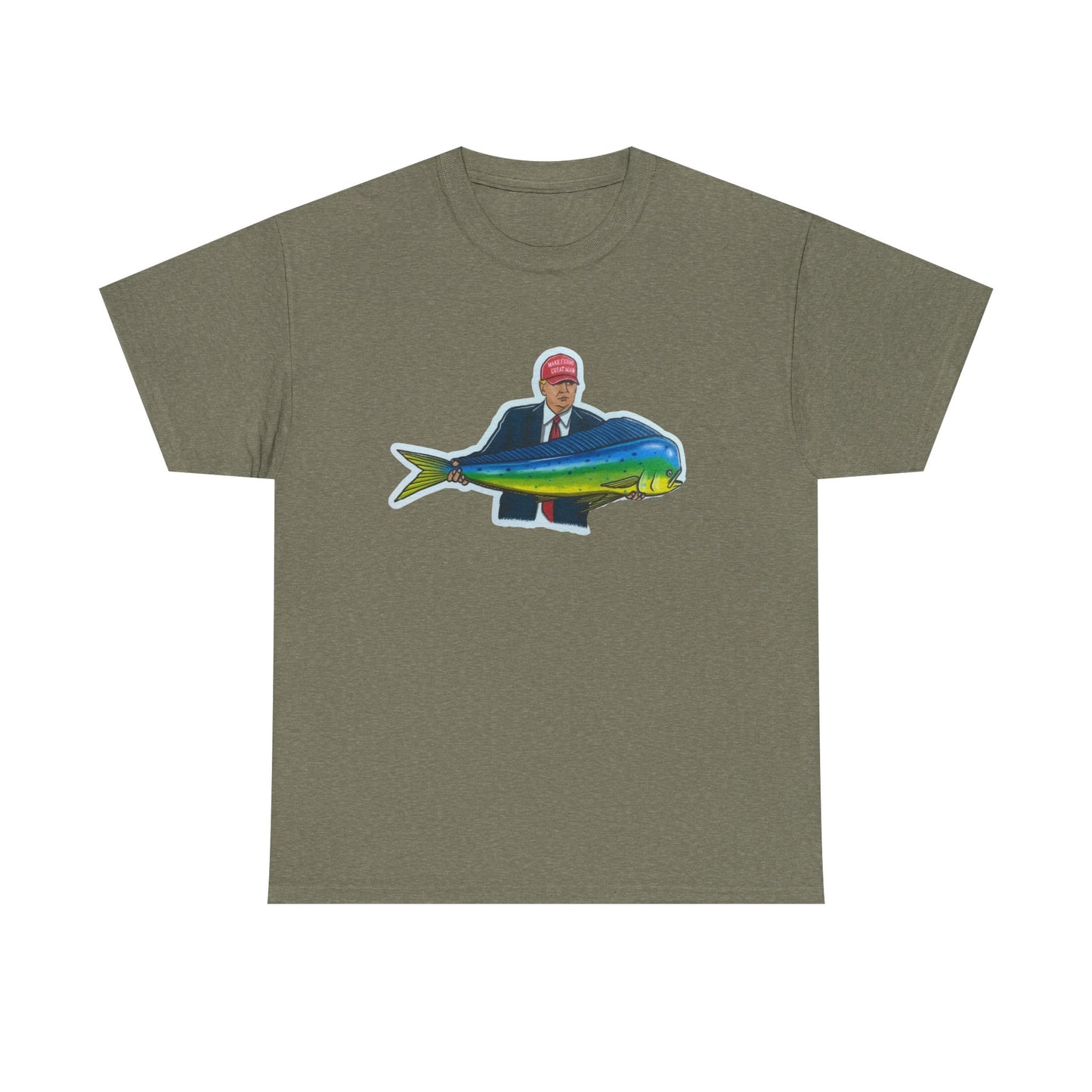 Donald trump fishing unisex heavy cotton t-shirt