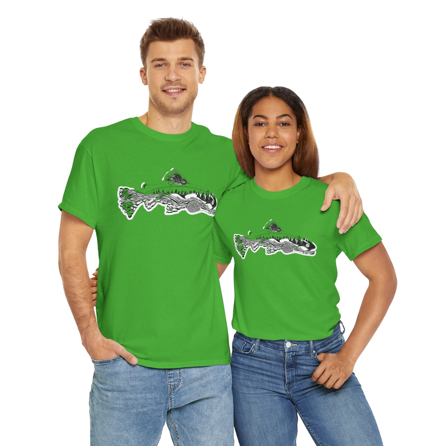 Unique nature fish unisex heavy cotton t-shirt