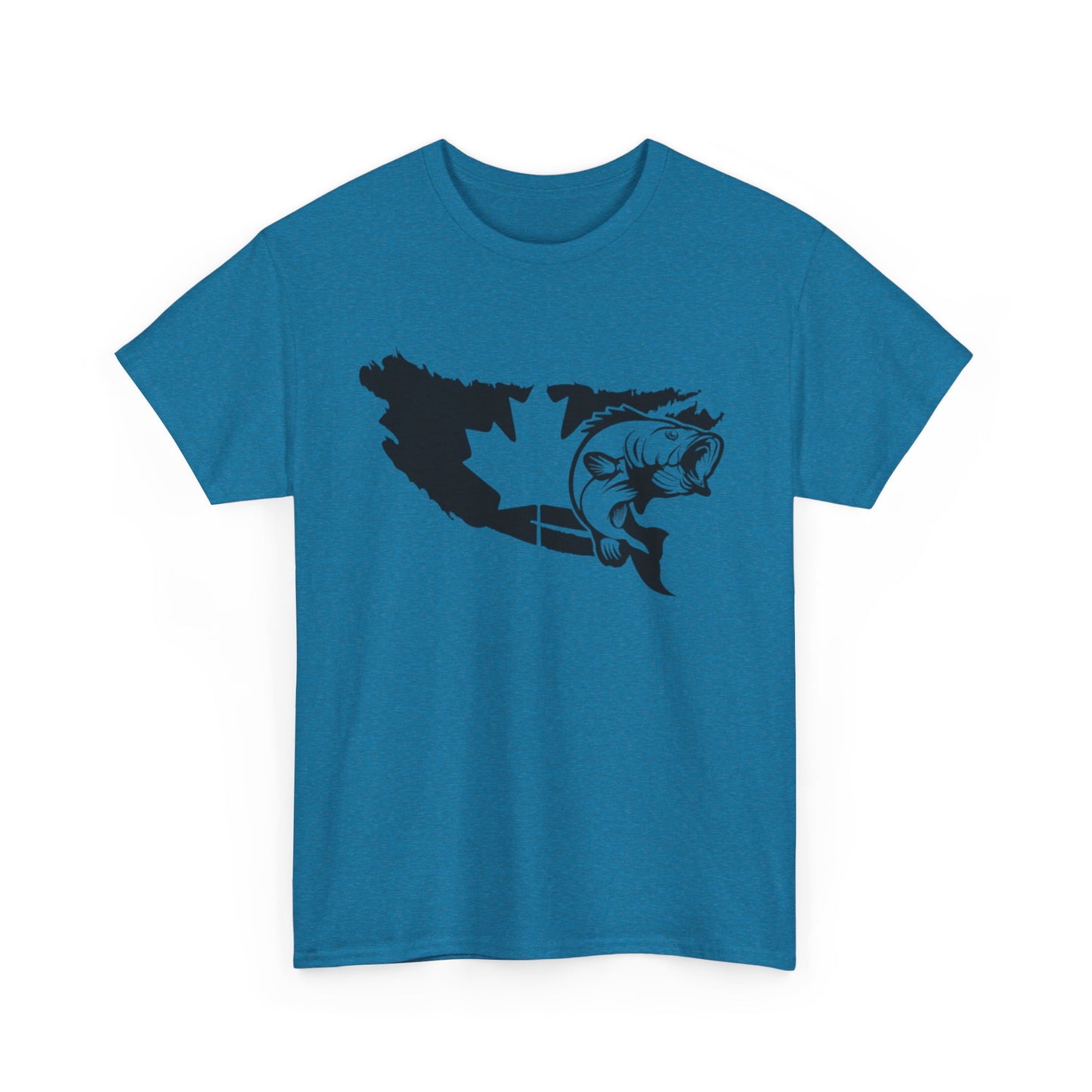 Canada map fishing unisex heavy cotton t-shirt