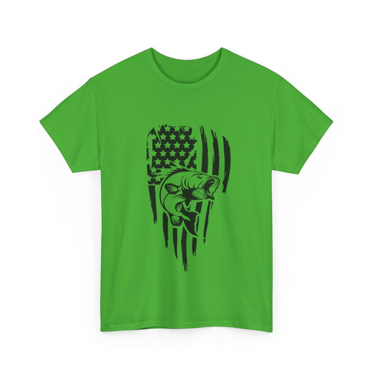 USA flag fishing unisex heavy cotton t-shirt