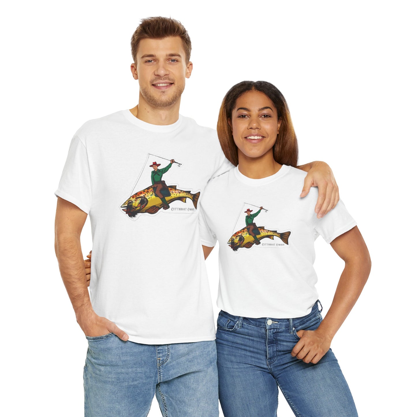 Cut throat cowboy unisex heavy cotton t-shirt