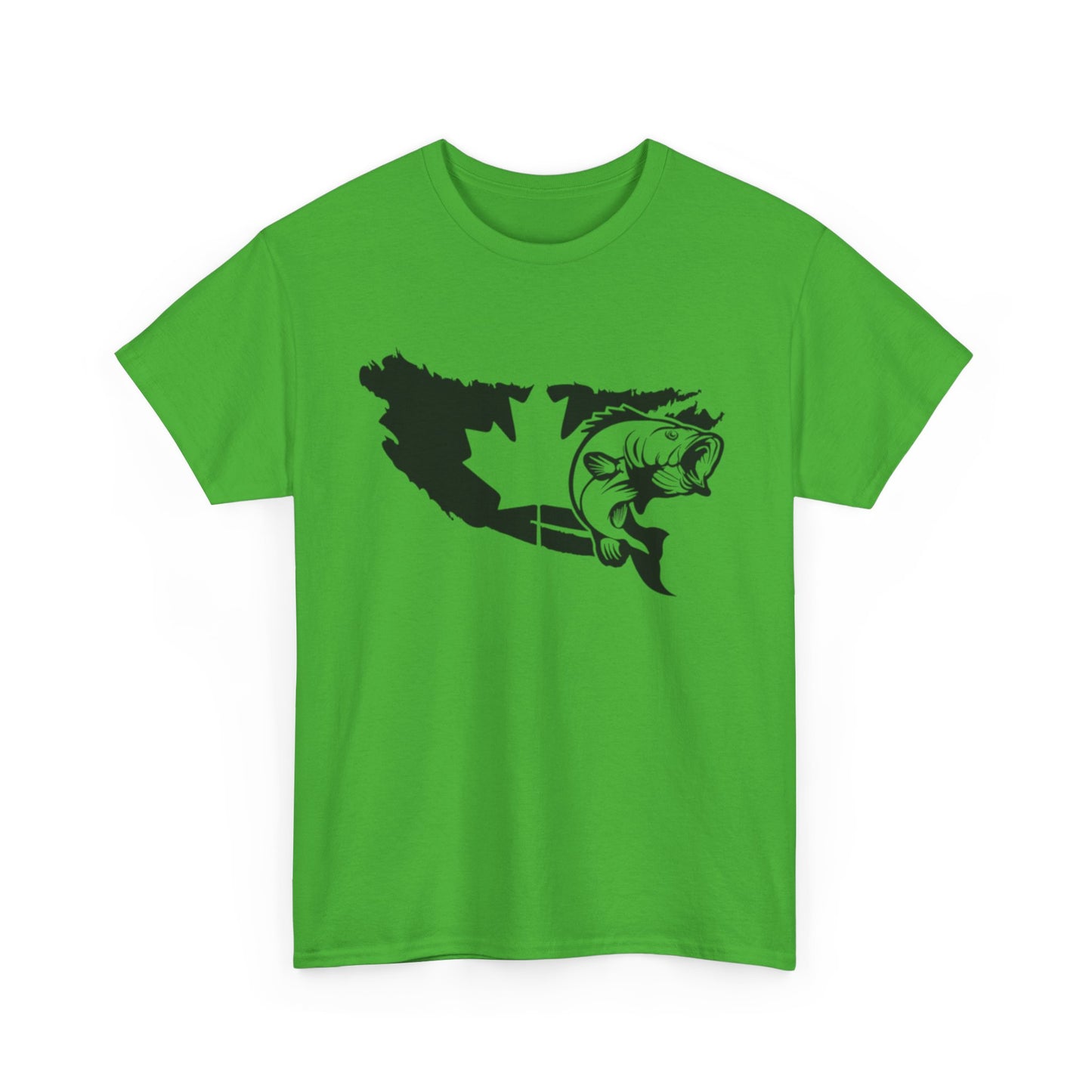 Canada map fishing unisex heavy cotton t-shirt