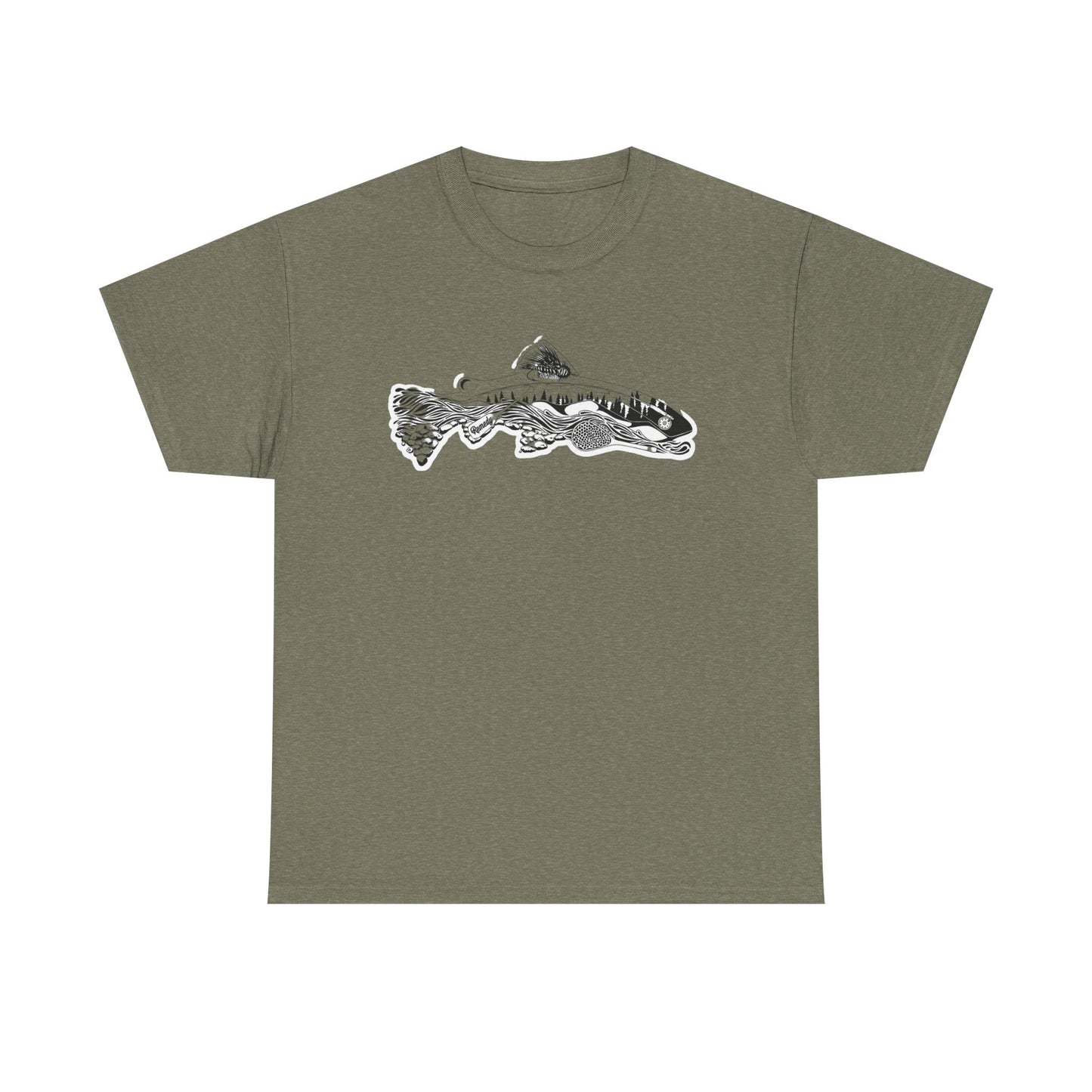 Unique nature fish unisex heavy cotton t-shirt